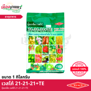 (ยกลัง) เวสโก้ ปุ๋ยเกล็ด 21-21-21+TE 1 กิโลกรัม X25