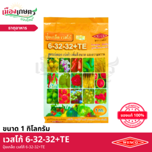 (ยกลัง) เวสโก้ ปุ๋ยเกล็ด 6-32-32+TE 1 กิโลกรัม X25