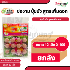 (ยกลัง) ช่องาม ปุ๋ยบัว แดง 12 เม็ด X100