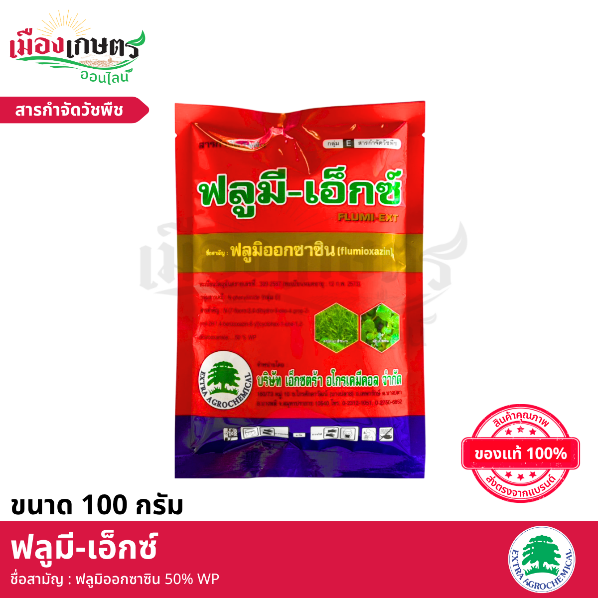 (ยกลัง) เอ็กซตร้า ฟลูมิเอ็กซ 100 กรัม X100